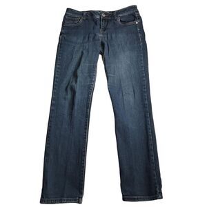 INC Women's Blue Denim Regular Fit Skinny Leg Size 6 Short Jeans Med Wash